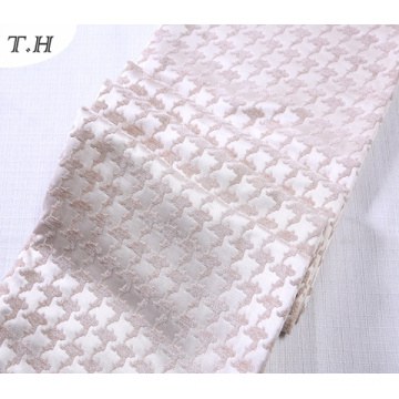 Pink Chenille Jacquard Polyester Fabric by 410GSM